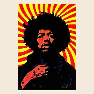 Jimi Hendrix Face Classic Rock Poster_166